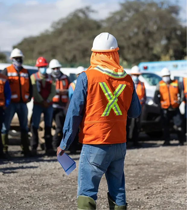 Safety professionals on site